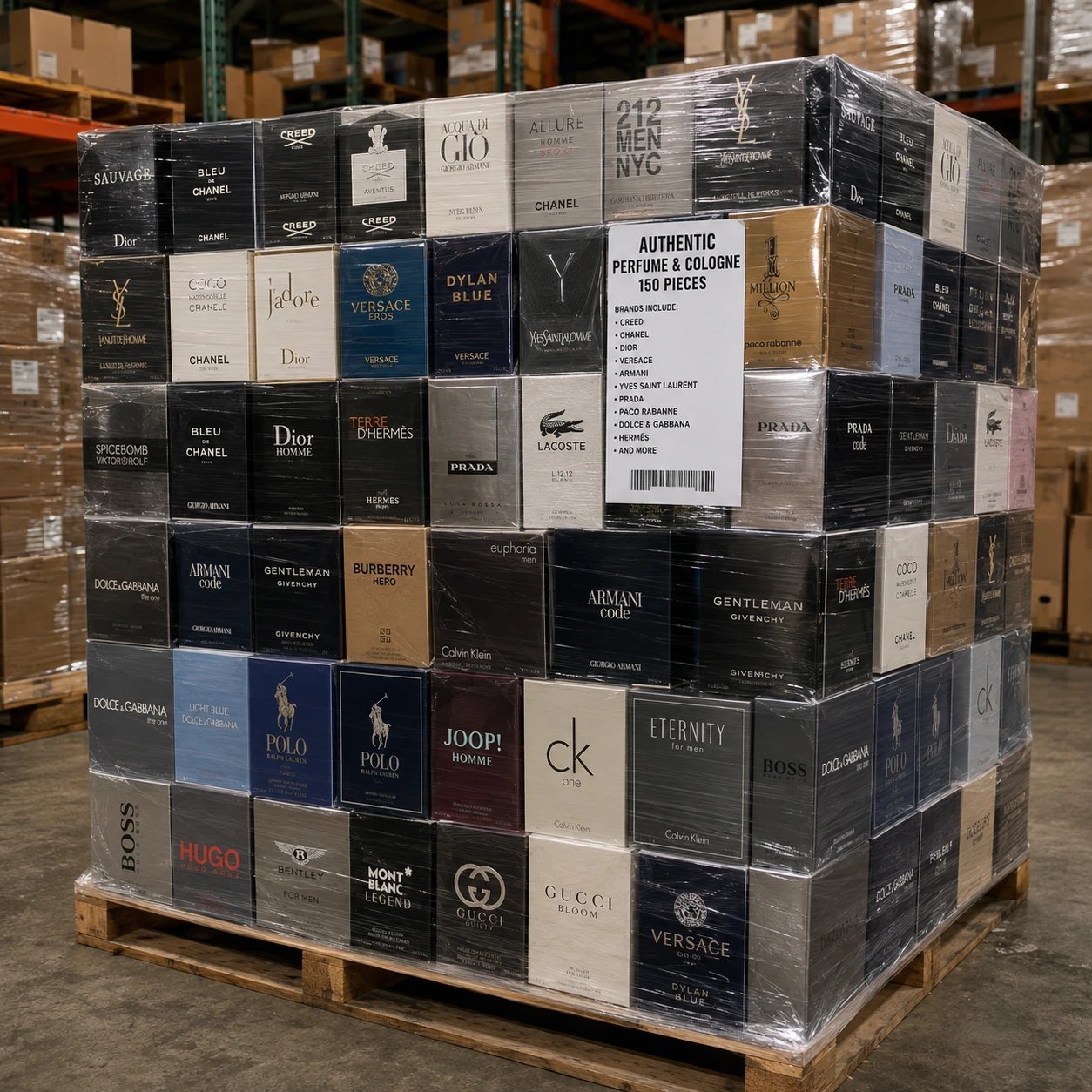 Authentic Perfume & Cologne Pallet (150 Pieces) wholesale beauty pallet inventory