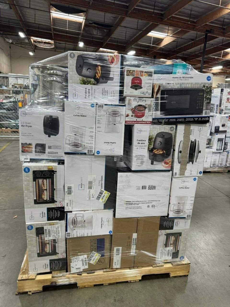 Electronics liquidation pallet inventory