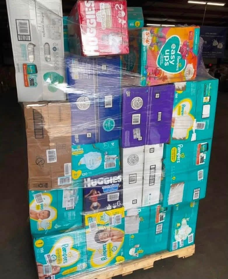 Wholesale Baby Diapers Pallet (150 Boxes & Packs) wholesale home goods pallet inventory