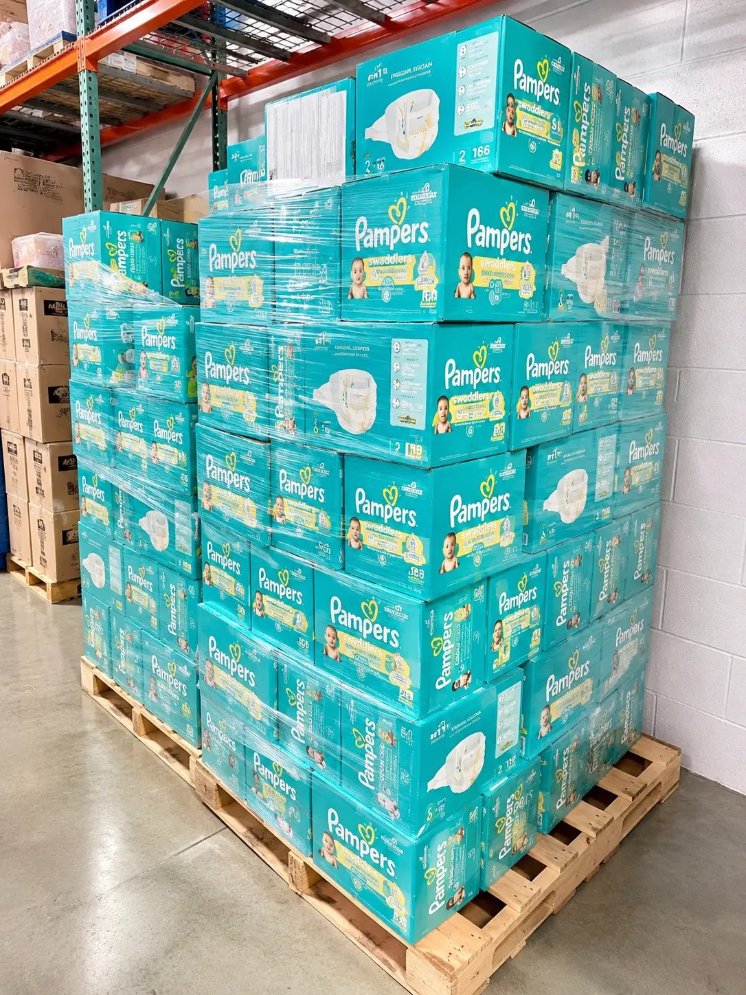 Wholesale Baby Diapers Pallet (500 Packs) wholesale home goods pallet inventory
