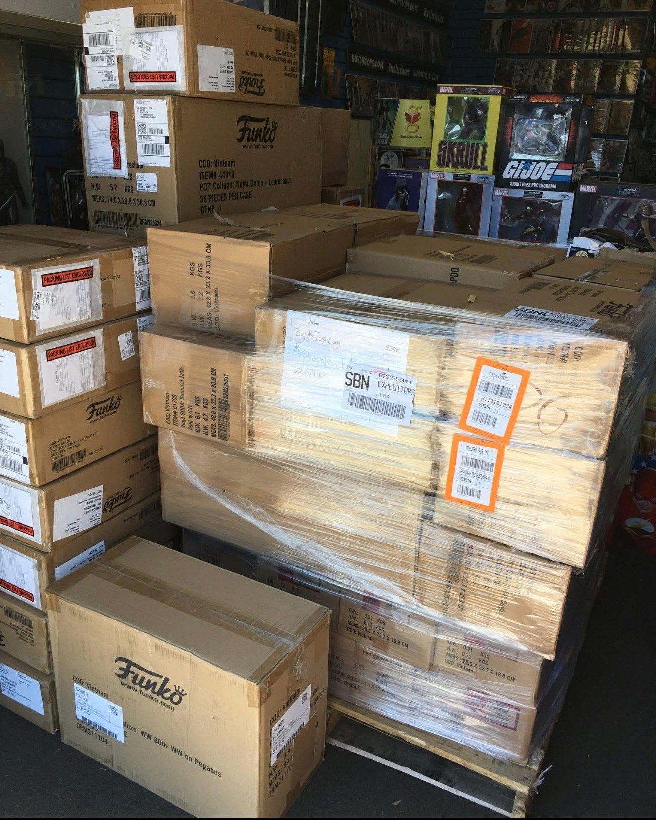 Wholesale Funko Pop Liquidation Pallet (250+ Pieces) wholesale toy and collectible pallet inventory