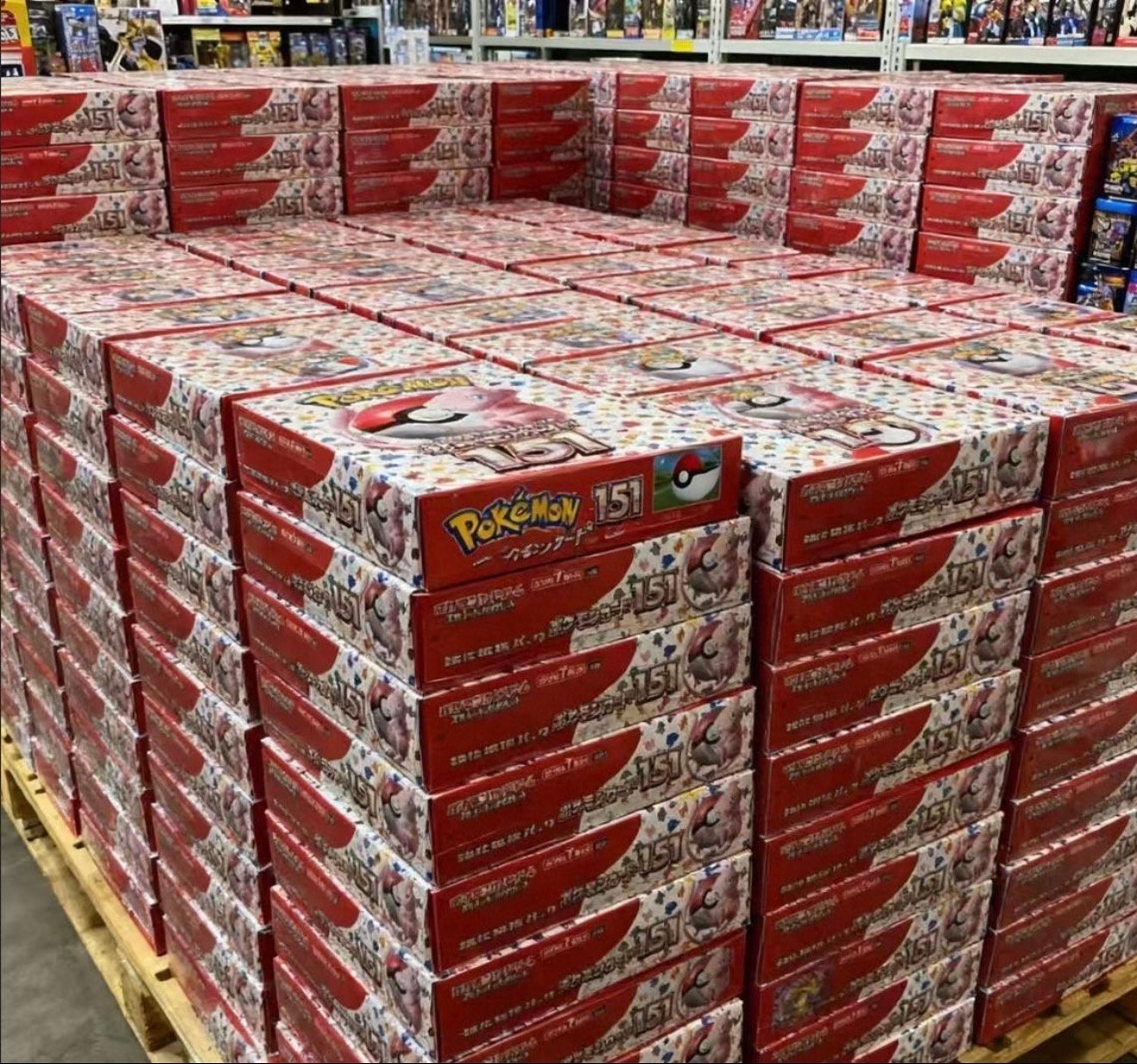 Wholesale Pokémon Trading Card Pallet (50 Sealed Boxes) wholesale toy and collectible pallet inventory