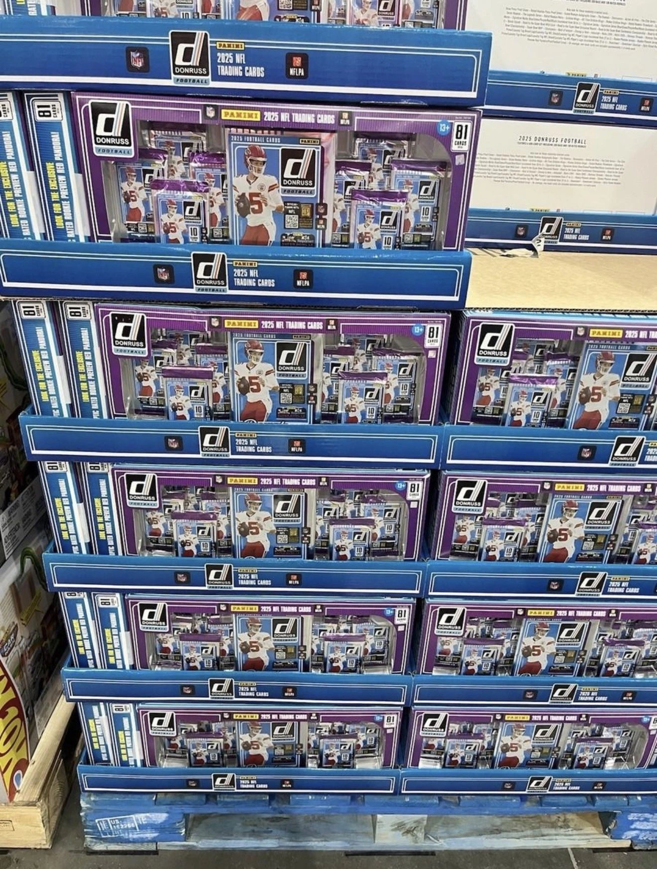 Wholesale Sports Trading Card Pallet (250 Sealed Units) wholesale toy and collectible pallet inventory