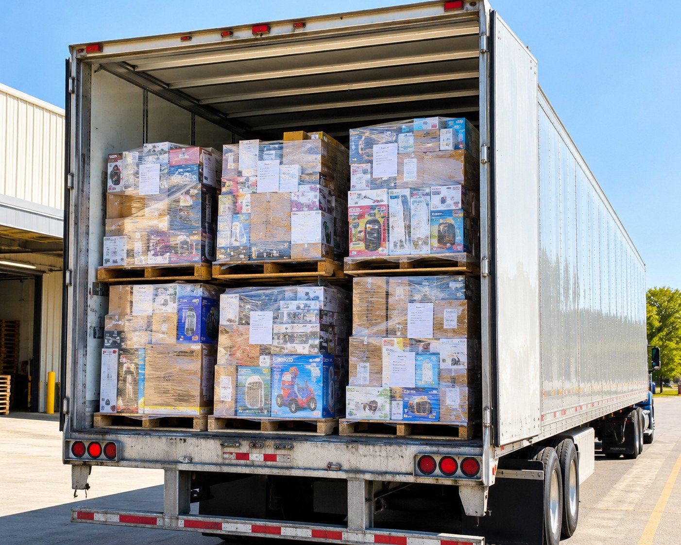 Liquidation truckload and pallet freight inventory